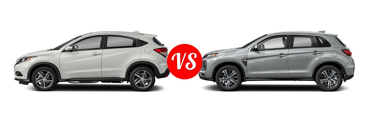 2021 Honda HR-V SUV EX-L vs. 2021 Mitsubishi Outlander Sport SUV S - Side Comparison