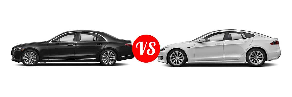 2022 Mercedes-Benz S-Class vs. 2018 Tesla Model S - Side Comparison