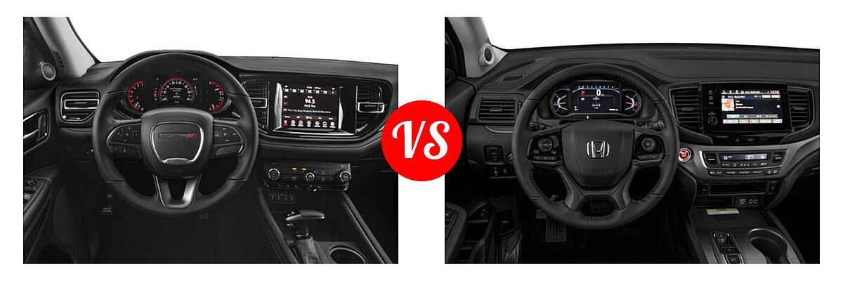 2022 Dodge Durango SUV Citadel / GT / GT Plus / R/T / R/T Plus vs. 2022 Honda Pilot SUV Special Edition - Dashboard Comparison