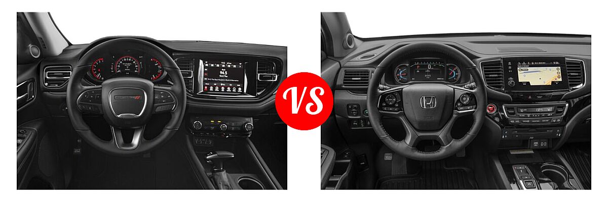 2022 Dodge Durango SUV Citadel / GT / GT Plus / R/T / R/T Plus vs. 2022 Honda Pilot SUV Elite - Dashboard Comparison