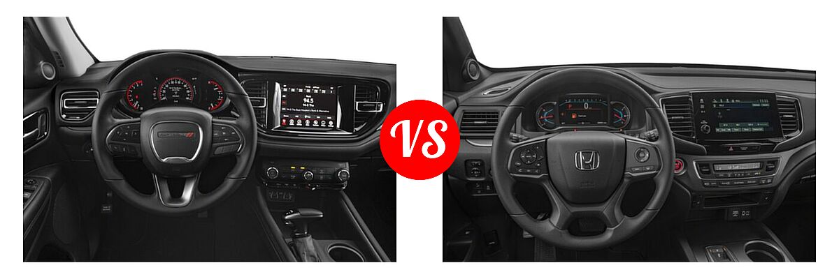 2022 Dodge Durango SUV Citadel / GT / GT Plus / R/T / R/T Plus vs. 2022 Honda Pilot SUV Sport - Dashboard Comparison