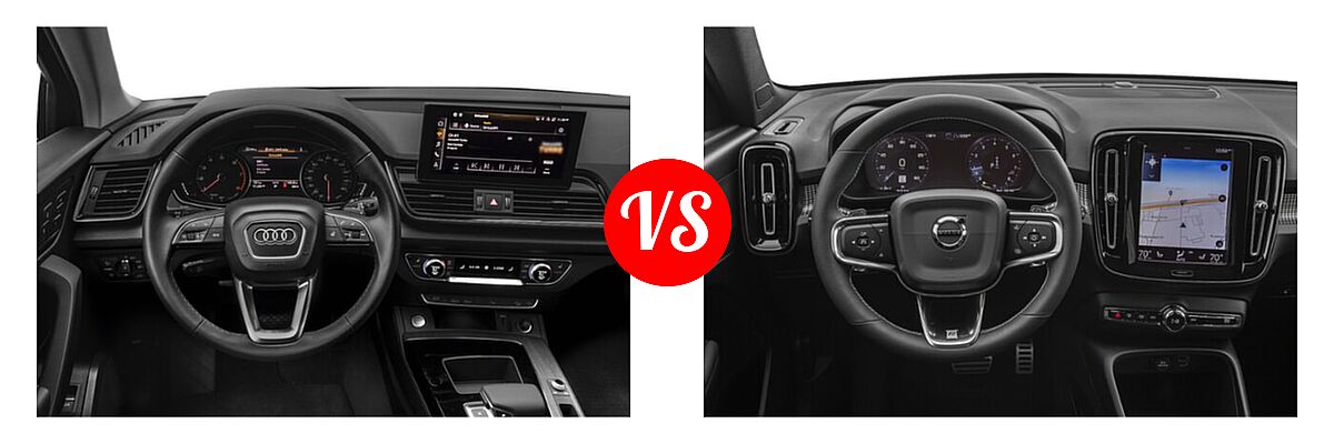 2023 Audi Q5 SUV Premium / Premium Plus / Prestige / S line Premium / S line Premium Plus / S line Prestige vs. 2019 Volvo XC40 SUV R-Design - Dashboard Comparison