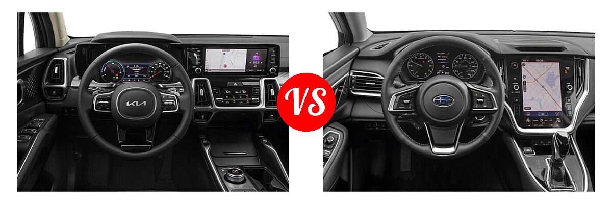 2022 Kia Sorento SUV Hybrid S vs. 2022 Subaru Outback SUV Limited - Dashboard Comparison