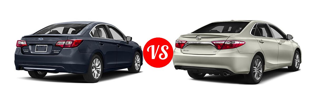 2017 Subaru Legacy Sedan 2.5i vs. 2017 Toyota Camry Sedan SE / XSE - Rear Right Comparison