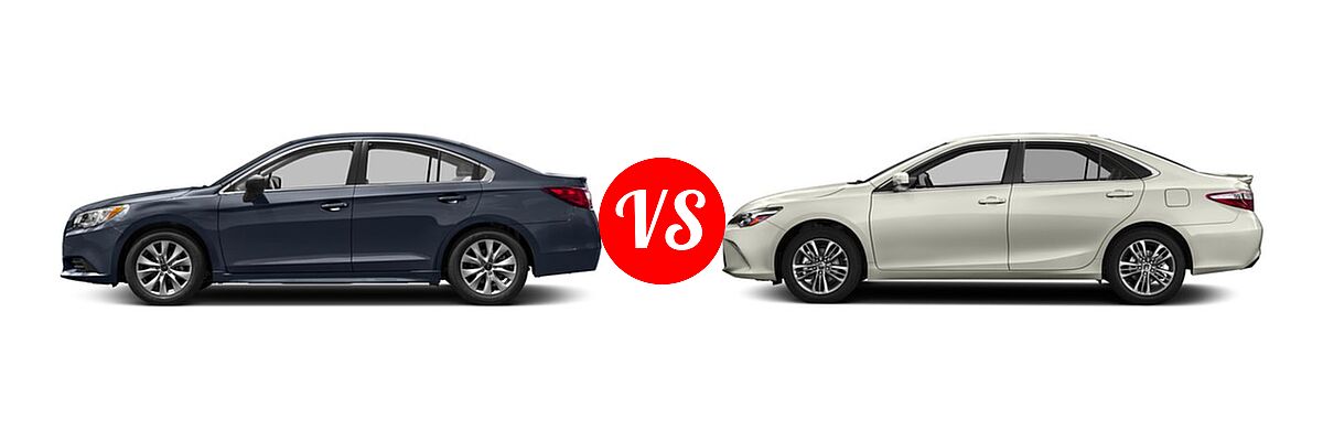 2017 Subaru Legacy Sedan 2.5i vs. 2017 Toyota Camry Sedan SE / XSE - Side Comparison