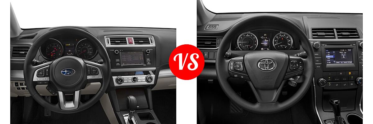 2017 Subaru Legacy Sedan 2.5i vs. 2017 Toyota Camry Sedan LE / XLE - Dashboard Comparison