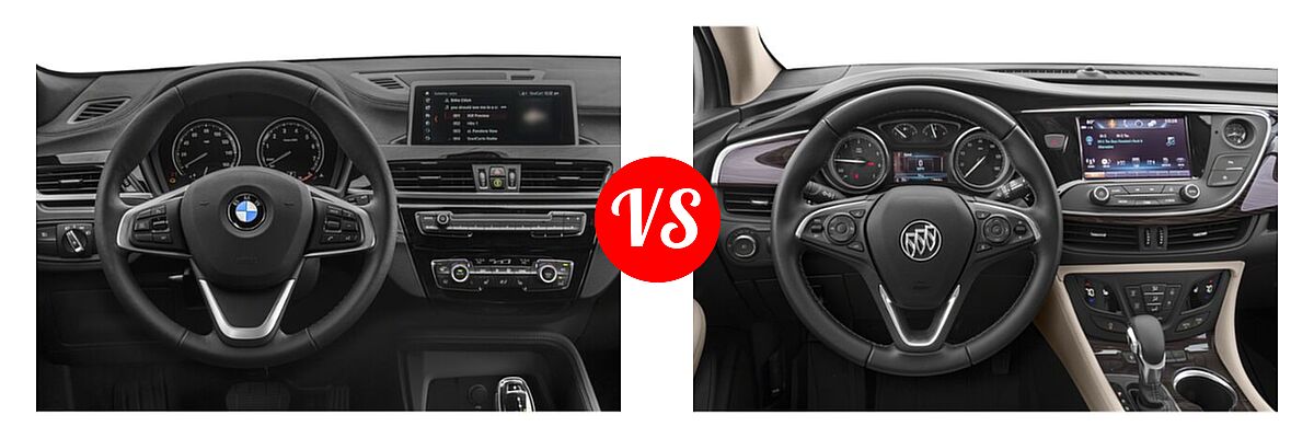 2023 BMW X2 SUV sDrive28i / xDrive28i vs. 2019 Buick Envision SUV Essence / FWD 4dr / Preferred / Premium / Premium II - Dashboard Comparison