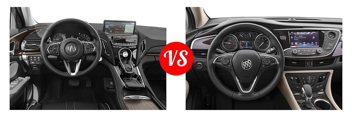 2022 Acura RDX SUV w/Advance Package vs. 2019 Buick Envision SUV Essence / FWD 4dr / Preferred / Premium / Premium II - Dashboard Comparison