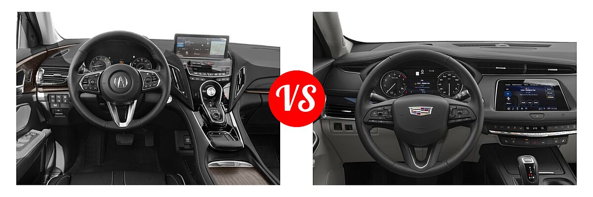 2022 Acura RDX SUV w/Advance Package vs. 2019 Cadillac XT4 SUV AWD Luxury / AWD Premium Luxury / AWD Sport / FWD Luxury / FWD Premium Luxury / FWD Sport - Dashboard Comparison