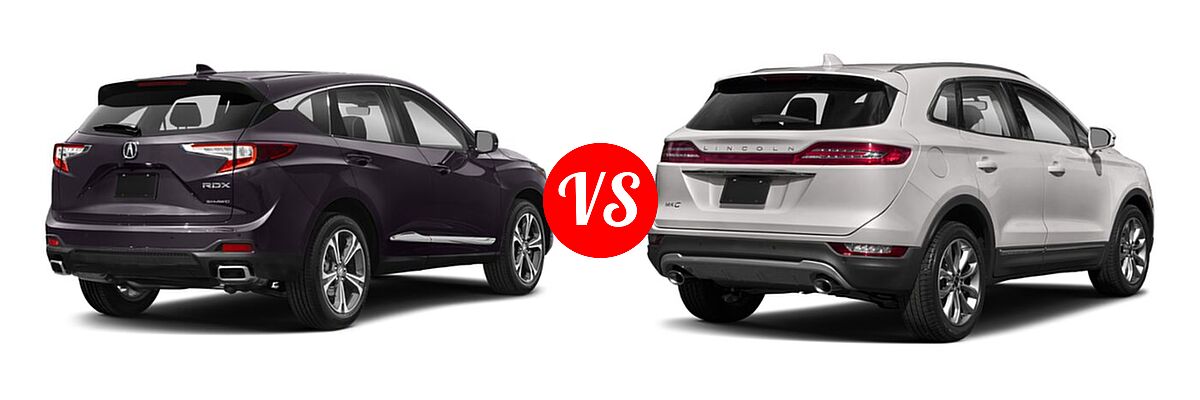 2022 Acura RDX SUV w/Advance Package vs. 2019 Lincoln MKC SUV Black Label / FWD / Reserve / Select / Standard - Rear Right Comparison