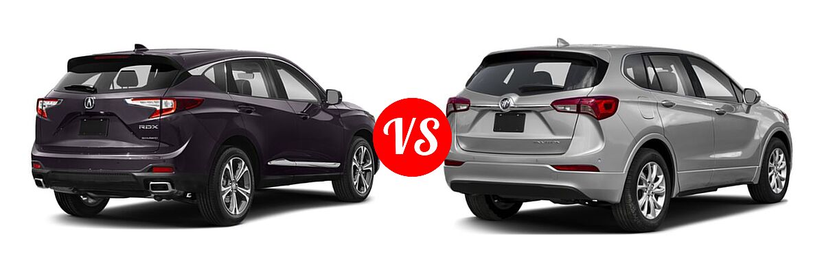 2022 Acura RDX SUV w/Advance Package vs. 2019 Buick Envision SUV Essence / FWD 4dr / Preferred / Premium / Premium II - Rear Right Comparison