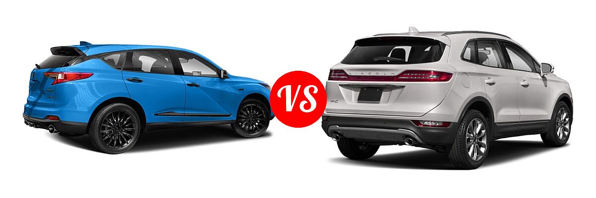 2022 Acura RDX SUV PMC Edition vs. 2019 Lincoln MKC SUV Black Label / FWD / Reserve / Select / Standard - Rear Right Comparison