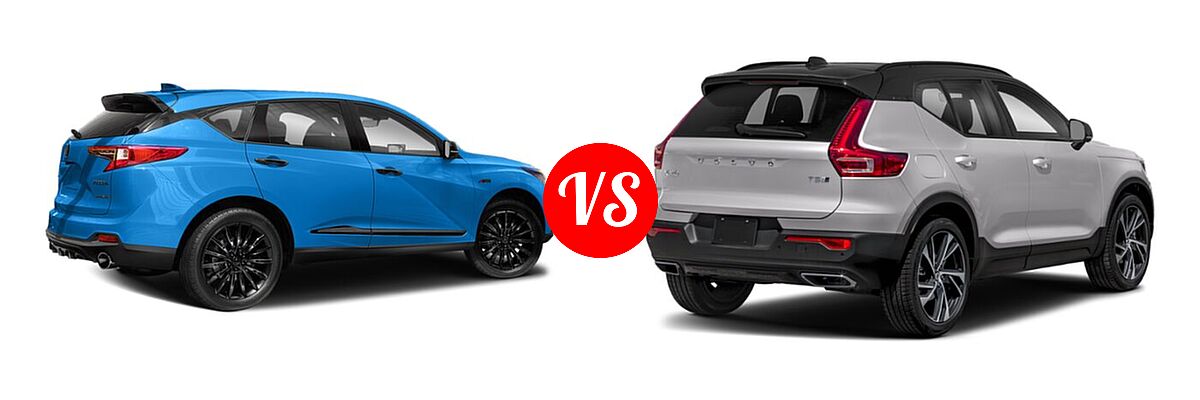 2022 Acura RDX SUV PMC Edition vs. 2019 Volvo XC40 SUV R-Design - Rear Right Comparison