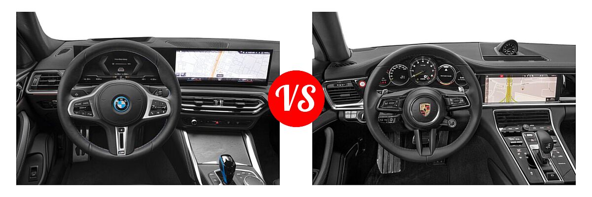 2022 BMW i4 M50 Hatchback Electric M50 vs. 2022 Porsche Panamera Hatchback PHEV 4 E-Hybrid Platinum Edition - Dashboard Comparison