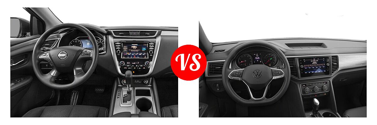 2023 Nissan Murano SUV S / SV vs. 2023 Volkswagen Atlas Cross Sport SUV 2.0T SE / 2.0T SE w/Technology / 3.6L V6 SE w/Technology - Dashboard Comparison