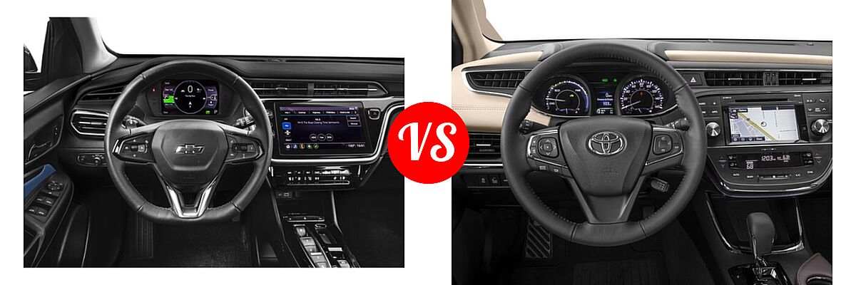 2022 Chevrolet Bolt EUV SUV Electric LT vs. 2018 Toyota Avalon Hybrid Sedan Hybrid XLE Plus / Hybrid XLE Premium - Dashboard Comparison