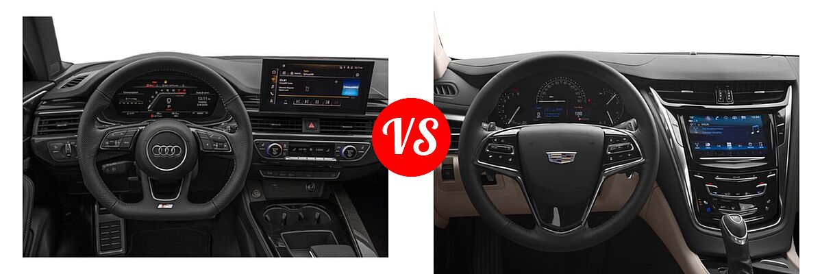 2023 Audi S4 Sedan Premium / Premium Plus / Prestige vs. 2018 Cadillac CTS Sedan AWD / Luxury RWD / Premium Luxury RWD / RWD - Dashboard Comparison