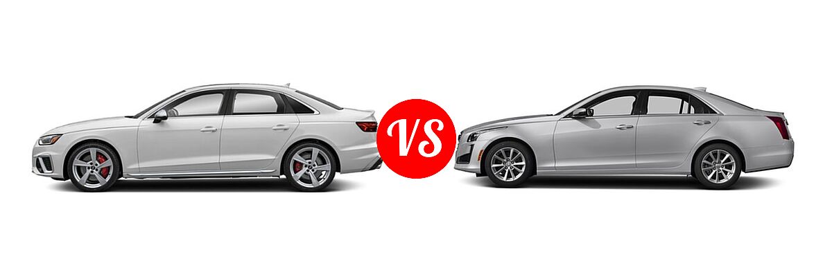2023 Audi S4 Sedan Premium / Premium Plus / Prestige vs. 2018 Cadillac CTS Sedan AWD / Luxury RWD / Premium Luxury RWD / RWD - Side Comparison