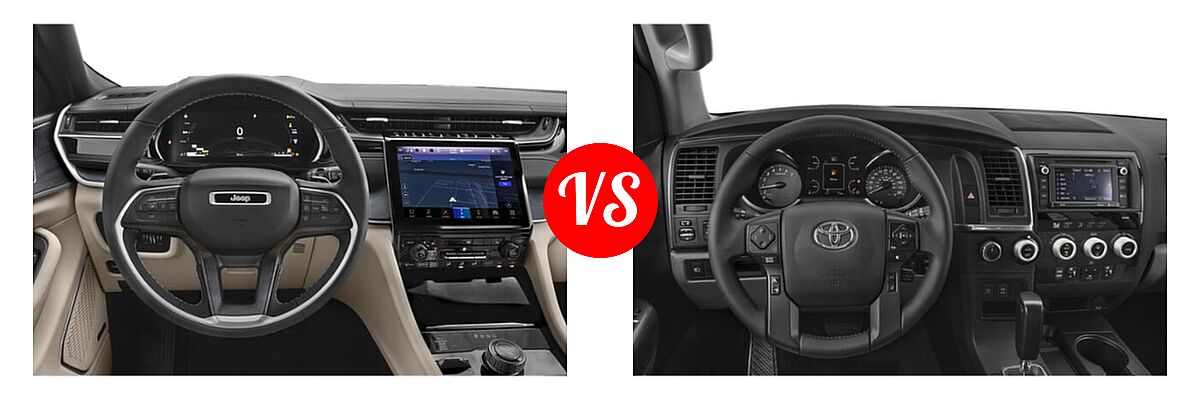 2022 Jeep Grand Cherokee 4xe vs. 2022 Toyota Sequoia - Dashboard Comparison