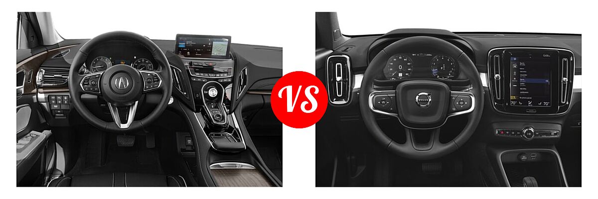 2023 Acura RDX SUV w/Advance Package vs. 2019 Volvo XC40 SUV Momentum / R-Design - Dashboard Comparison