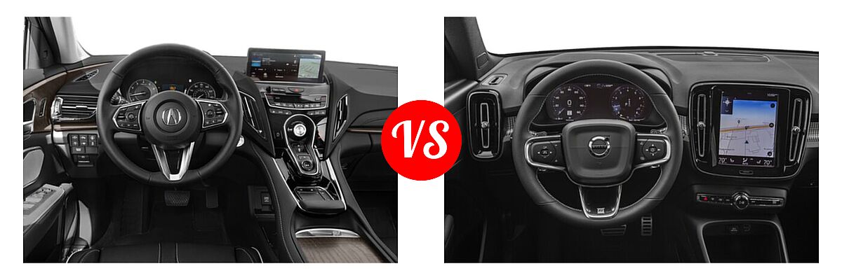 2023 Acura RDX SUV w/Advance Package vs. 2019 Volvo XC40 SUV R-Design - Dashboard Comparison