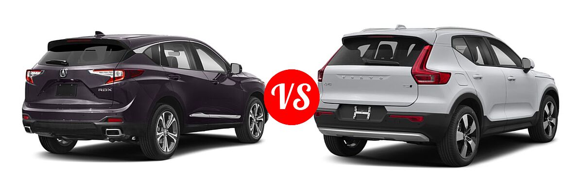 2023 Acura RDX SUV w/Advance Package vs. 2019 Volvo XC40 SUV Momentum / R-Design - Rear Right Comparison