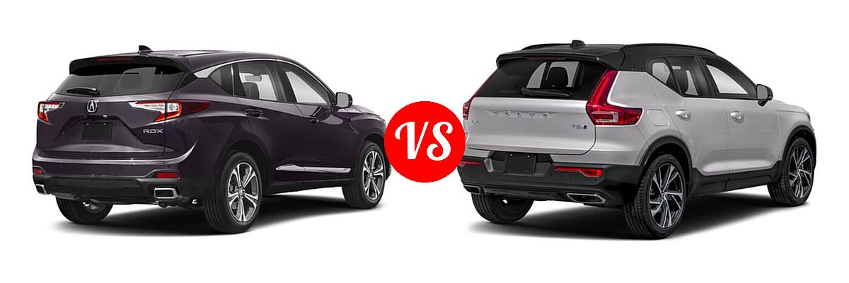 2023 Acura RDX SUV w/Advance Package vs. 2019 Volvo XC40 SUV R-Design - Rear Right Comparison