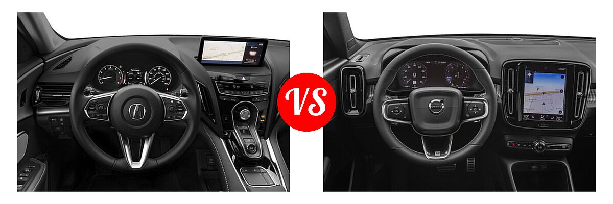 2023 Acura RDX SUV w/Technology Package vs. 2019 Volvo XC40 SUV R-Design - Dashboard Comparison