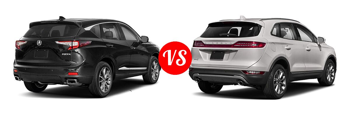 2023 Acura RDX SUV w/Technology Package vs. 2019 Lincoln MKC SUV Black Label / FWD / Reserve / Select / Standard - Rear Right Comparison