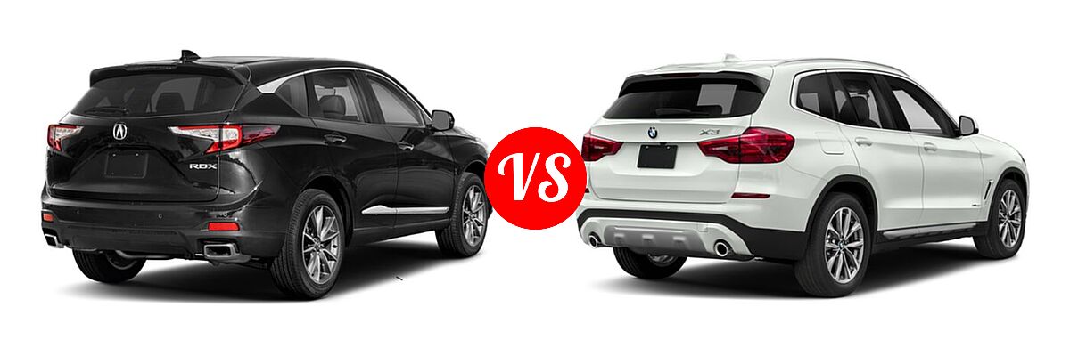 2023 Acura RDX SUV w/Technology Package vs. 2019 BMW X3 SUV sDrive30i / xDrive30i - Rear Right Comparison