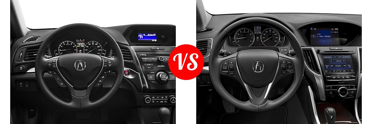 2016 Acura ILX Sedan w/AcuraWatch Plus Pkg vs. 2016 Acura TLX Sedan 4dr Sdn FWD - Dashboard Comparison