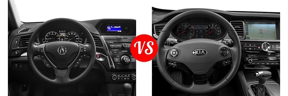 2016 Acura ILX Sedan w/AcuraWatch Plus Pkg vs. 2016 Kia K900 Sedan Premium - Dashboard Comparison