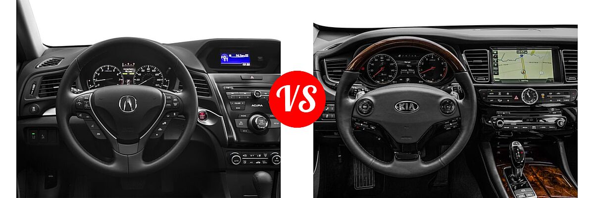 2016 Acura ILX Sedan w/AcuraWatch Plus Pkg vs. 2016 Kia K900 Sedan Luxury - Dashboard Comparison