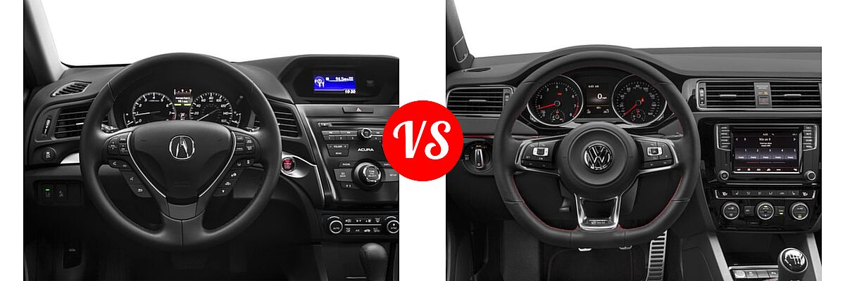 2016 Acura ILX Sedan w/AcuraWatch Plus Pkg vs. 2016 Volkswagen Jetta 2.0T GLI SE Sedan 2.0T GLI SE - Dashboard Comparison