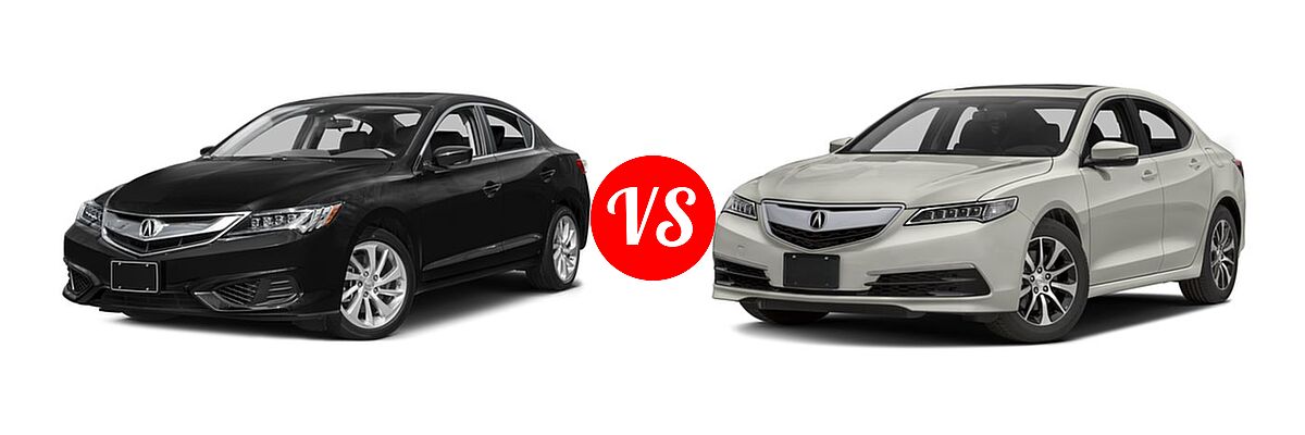 2016 Acura ILX Sedan w/AcuraWatch Plus Pkg vs. 2016 Acura TLX Sedan 4dr Sdn FWD - Front Left Comparison