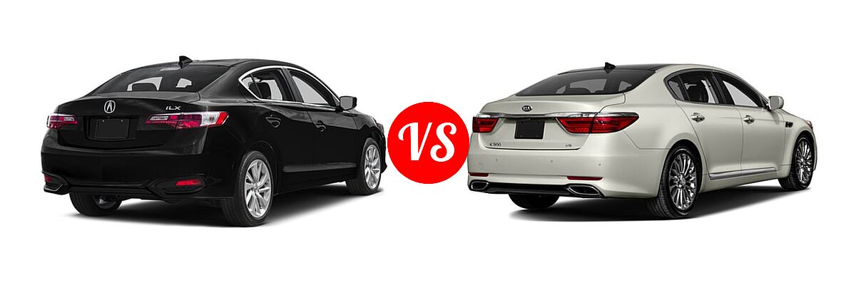 2016 Acura ILX Sedan w/AcuraWatch Plus Pkg vs. 2016 Kia K900 Sedan Luxury - Rear Right Comparison