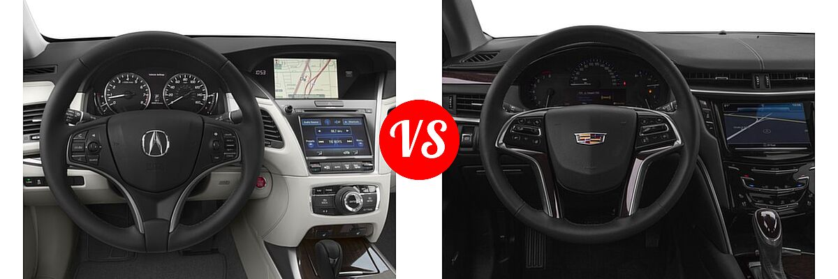 2016 Acura RLX Sedan Navigation vs. 2016 Cadillac XTS Sedan 4dr Sdn FWD / Luxury Collection / Platinum / Platinum V-sport / Premium Collection - Dashboard Comparison