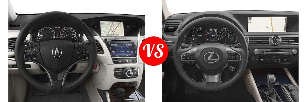 2016 Acura RLX Sedan Navigation vs. 2016 Lexus GS 200t Sedan 4dr Sdn RWD - Dashboard Comparison