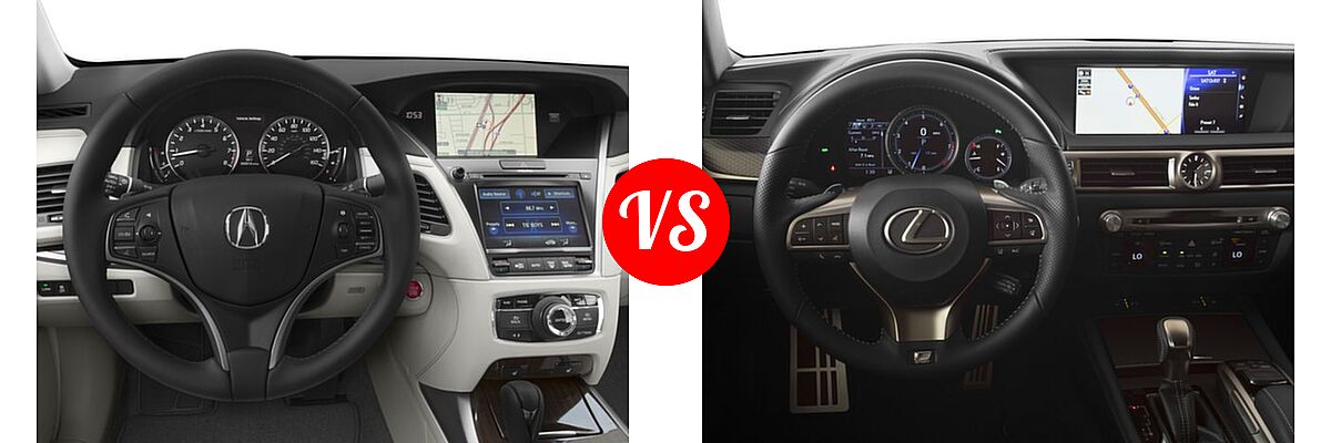 2016 Acura RLX Sedan Navigation vs. 2016 Lexus GS 350 Sedan F Sport - Dashboard Comparison