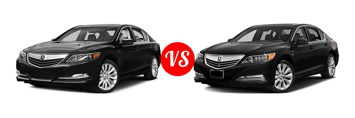 2016 Acura RLX Sedan Navigation vs. 2016 Acura RLX Sedan Hybrid Hybrid Advance Pkg - Front Left Comparison