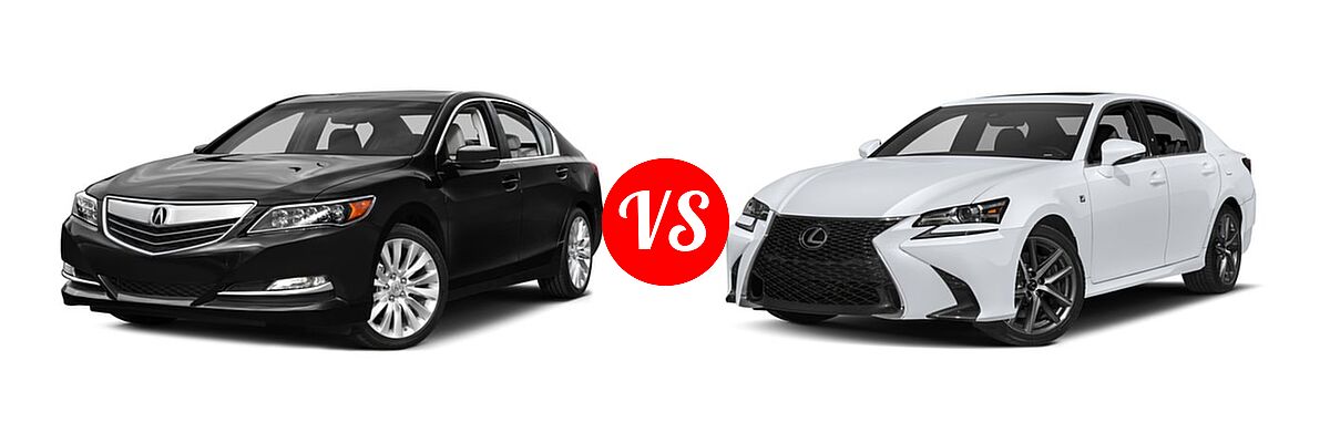 2016 Acura RLX Sedan Navigation vs. 2016 Lexus GS 200t Sedan F Sport - Front Left Comparison