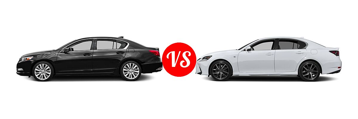 2016 Acura RLX Sedan Navigation vs. 2016 Lexus GS 200t Sedan F Sport - Side Comparison