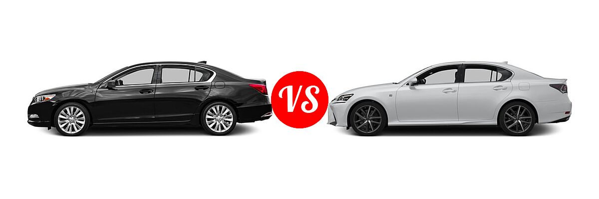 2016 Acura RLX Sedan Navigation vs. 2016 Lexus GS 350 Sedan F Sport - Side Comparison