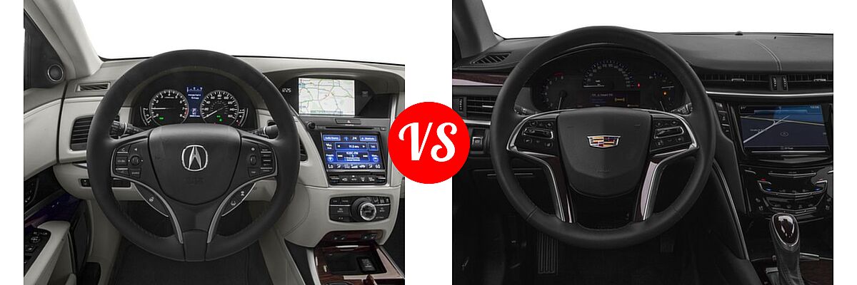 2016 Acura RLX Sedan Hybrid Hybrid Advance Pkg vs. 2016 Cadillac XTS Sedan 4dr Sdn FWD / Luxury Collection / Platinum / Platinum V-sport / Premium Collection - Dashboard Comparison