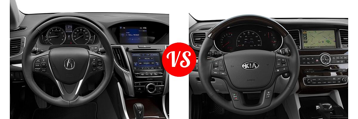 2016 Acura TLX Sedan 4dr Sdn FWD vs. 2016 Kia Cadenza Sedan Premium - Dashboard Comparison
