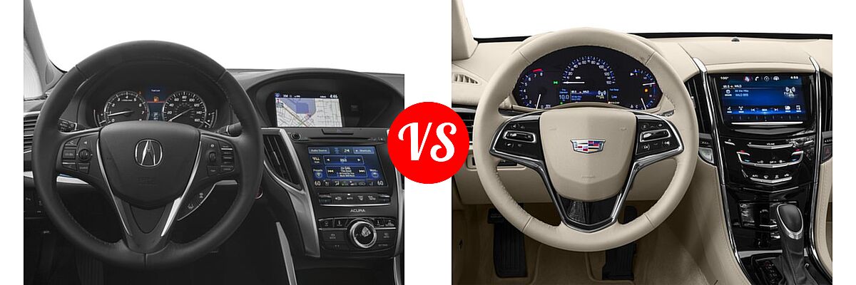 2016 Acura TLX Sedan V6 Advance vs. 2016 Cadillac ATS Sedan Luxury Collection RWD / Performance Collection RWD / Premium Collection RWD / Standard AWD - Dashboard Comparison