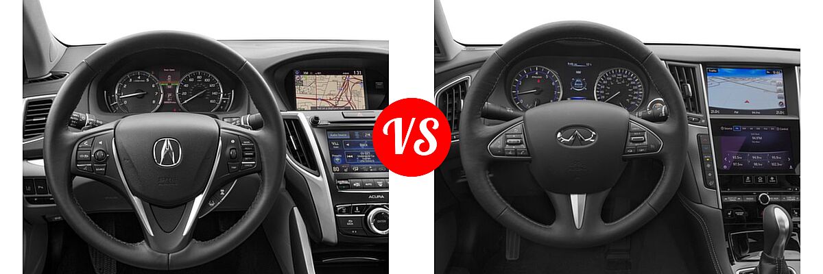 2016 Acura TLX Sedan V6 Advance vs. 2016 Infiniti Q50 Sedan 2.0t Premium / 3.0t Premium - Dashboard Comparison