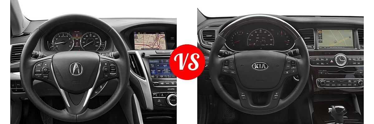2016 Acura TLX Sedan V6 Advance vs. 2016 Kia Cadenza Sedan Limited - Dashboard Comparison