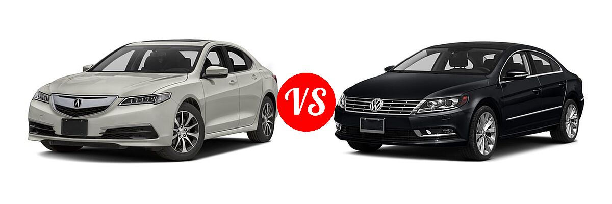2016 Acura TLX Sedan 4dr Sdn FWD vs. 2016 Volkswagen CC Sedan Sport / Trend / VR6 Executive 4Motion - Front Left Comparison