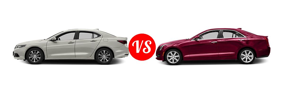 2016 Acura TLX Sedan 4dr Sdn FWD vs. 2016 Cadillac ATS Sedan Luxury Collection RWD / Performance Collection RWD / Premium Collection RWD / Standard AWD - Side Comparison